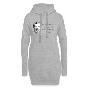 Im Krieg ist das erste Opfer die Wahrheit - Hoodie-Kleid - Grau meliert - Vorne