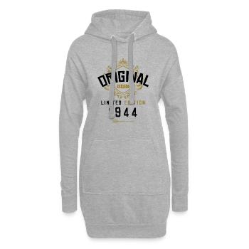 1944 limited edition Geburtstag - Hoodie-Kleid - Grau meliert - Vorne