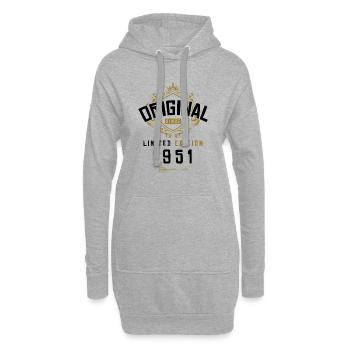 1951 limited edition Geburtstag - Hoodie-Kleid - Grau meliert - Vorne