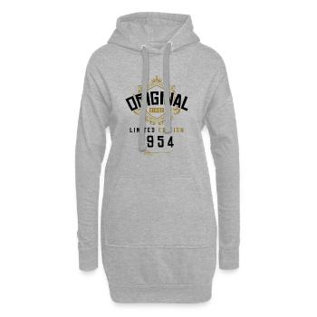 1954 limited edition Geburtstag - Hoodie-Kleid - Grau meliert - Vorne