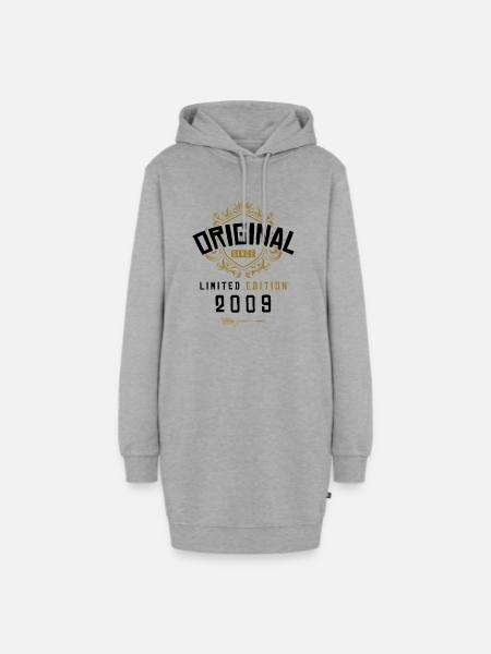 2009 limited edition Geburtstag - Hoodie-Kleid - Grau meliert