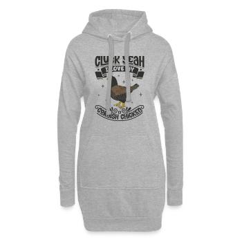J’adore mon combattant indien - Sweat-shirt à capuche long Femme - gris chiné - Devant