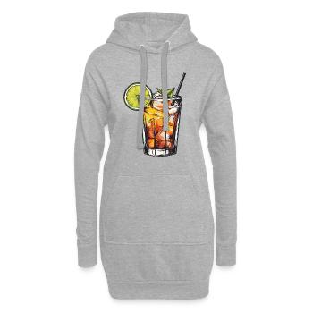 Limonade Drink - Hoodie-Kleid - Grau meliert - Vorne