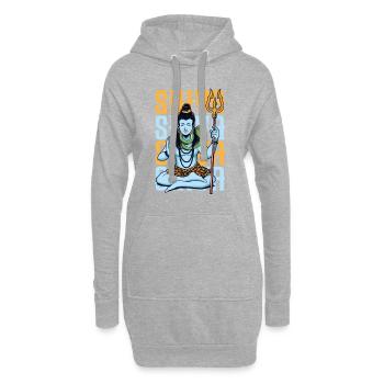 Hindu Gott - Shiva - Hoodie-Kleid - Grau meliert - Vorne
