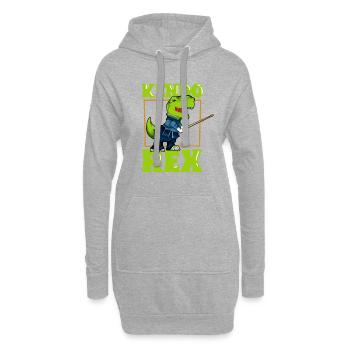 TREX macht Kendo - Hoodie-Kleid - Grau meliert - Vorne