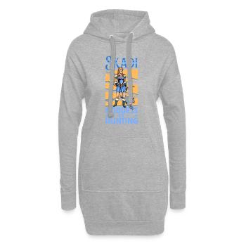Déesse viking de la chasse Skadi - Sweat-shirt à capuche long Femme - gris chiné - Devant