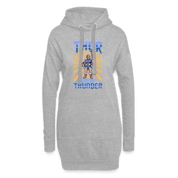 Dieu Viking du Tonnerre Thor - Sweat-shirt à capuche long Femme - gris chiné - Devant