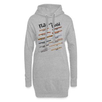 Flûtes Diverses - Flûtes du Monde - Flûte - Sweat-shirt à capuche long Femme - gris chiné - Devant