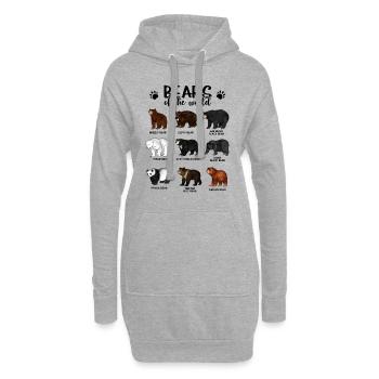 Ours du monde - Ours - Sweat-shirt à capuche long Femme - gris chiné - Devant