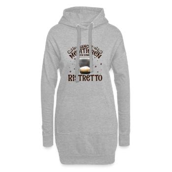 Meditieren und Ristretto - Hoodie-Kleid - Grau meliert - Vorne