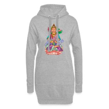 Buddhismus Gott Bodhisattva Akasagarbha - Hoodie-Kleid - Grau meliert - Vorne