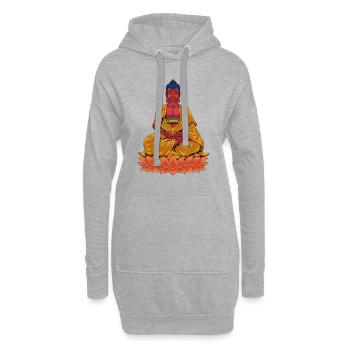 Bouddhisme Dieu Bodhisattva Amitabha - Sweat-shirt à capuche long Femme - gris chiné - Devant