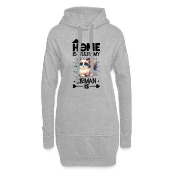 Page d’accueil - Birmanie - Sweat-shirt à capuche long Femme - gris chiné - Devant