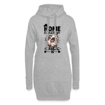 Page d’accueil - Birmanie - Sweat-shirt à capuche long Femme - gris chiné - Devant