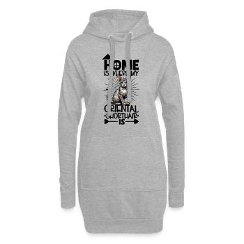 Zuhause - Orientalisch Kurzhaar - Hoodie-Kleid - Grau meliert - Vorne