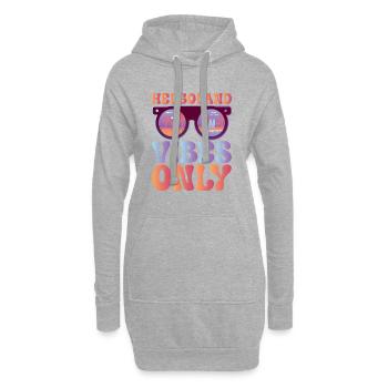 Bonne ambiance à Heligoland - Sweat-shirt à capuche long Femme - gris chiné - Devant