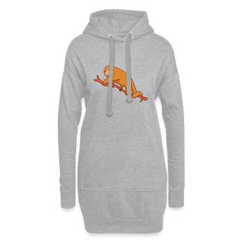 Fourmi pygmée kawaii - Sweat-shirt à capuche long Femme - gris chiné - Devant