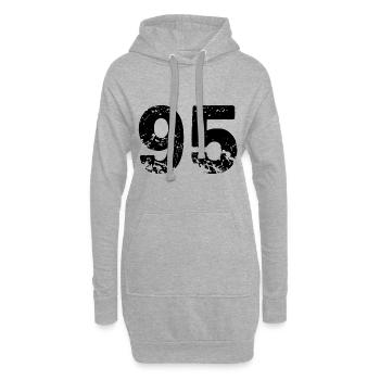 Maillot à 95 numéros - Sweat-shirt à capuche long Femme - gris chiné - Devant