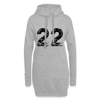 22 Zahl Trikot - Hoodie-Kleid - Grau meliert - Vorne
