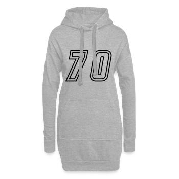 70 Zahl nummer - Hoodie-Kleid - Grau meliert - Vorne