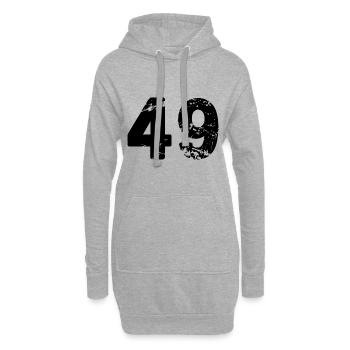 49 Zahl Trikot - Hoodie-Kleid - Grau meliert - Vorne