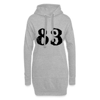 Maillot à 83 numéros - Sweat-shirt à capuche long Femme - gris chiné - Devant