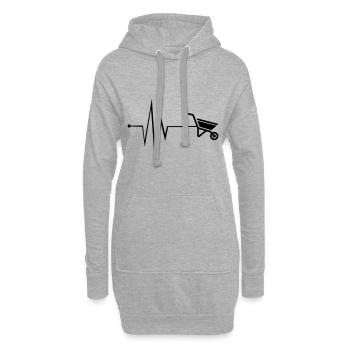 Schubkarre Puls - Hoodie-Kleid - Grau meliert - Vorne