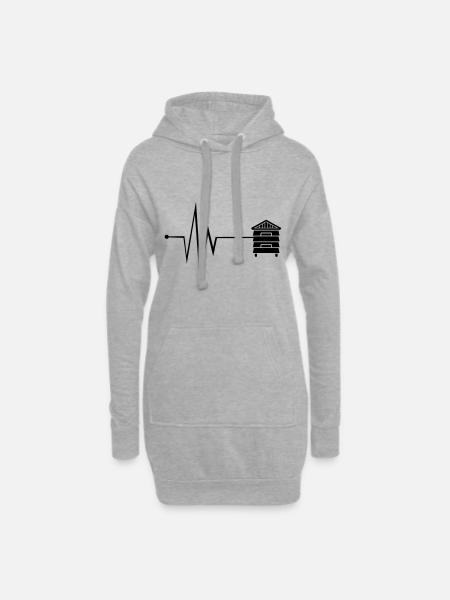 Honig Puls - Hoodie-Kleid - Grau meliert