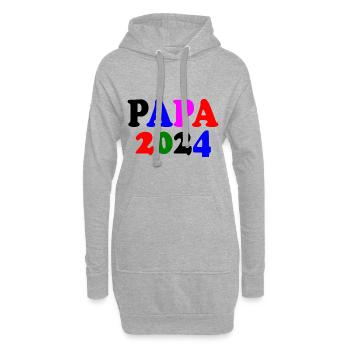 Papa 2024 - Hoodie-Kleid - Grau meliert - Vorne