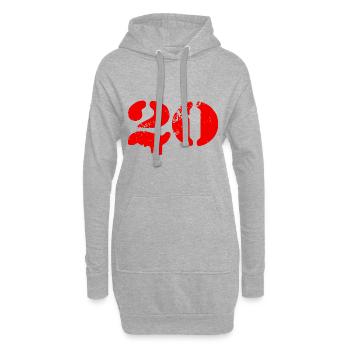 20 Zahl Symbol - Hoodie-Kleid - Grau meliert - Vorne