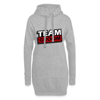 Team Groom Hochzeit Spruch - Hoodie-Kleid - Grau meliert - Vorne