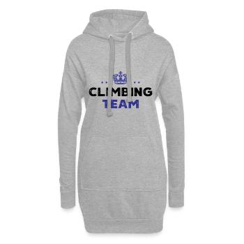 Climbing Team - Hoodie-Kleid - Grau meliert - Vorne
