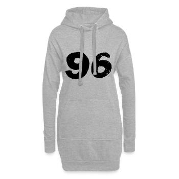 96 Maillot numéro - Sweat-shirt à capuche long Femme - gris chiné - Devant