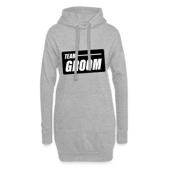 Team Groom Hochzeit Spruch - Hoodie-Kleid - Grau meliert - Vorne
