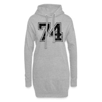 Anzahl 74 - Hoodie-Kleid - Grau meliert - Vorne