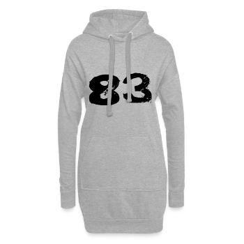 83 Maillot numéro - Sweat-shirt à capuche long Femme - gris chiné - Devant