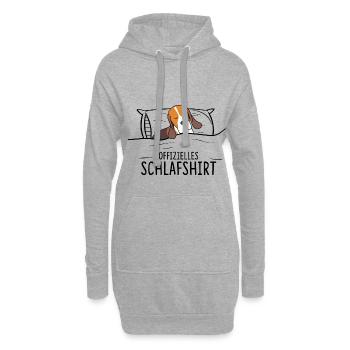 Offizielles SchlafBeagle Hund - Hoodie-Kleid - Grau meliert - Vorne