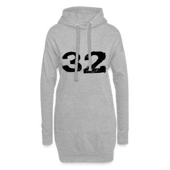 Maillot 32 Numéro - Sweat-shirt à capuche long Femme - gris chiné - Devant