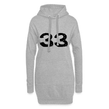 33 Maillot numéro - Sweat-shirt à capuche long Femme - gris chiné - Devant