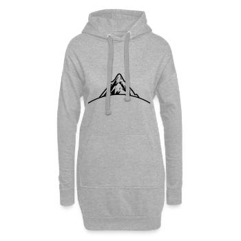 Berge Symbol Mountains - Hoodie Dress - heather grey - Front