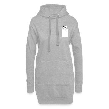 Bear in bed - Hoodie Dress - heather grey - Front
