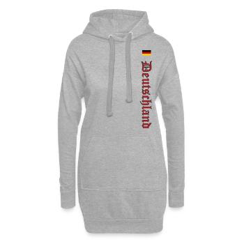 Deutschland mit Alt Deutscher Schrift - Hoodie-Kleid - Grau meliert - Vorne