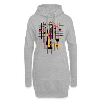 Baustelle - Hoodie-Kleid - Grau meliert - Vorne