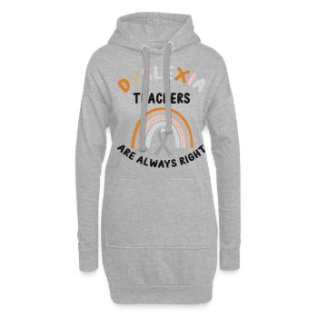 Thérapie de la dyslexie pour le mois de la dyslexie - Sweat-shirt à capuche long Femme - gris chiné - Devant