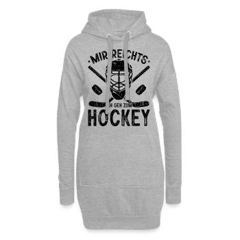 Lustiges Eishockey Team Hockeyspieler - Hoodie-Kleid - Grau meliert - Vorne