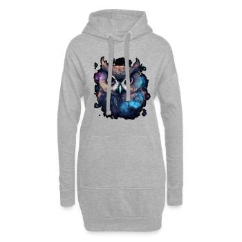 Mystisches Heulen, das uns ansieht, Fantasienatur - Hoodie-Kleid - Grau meliert - Vorne