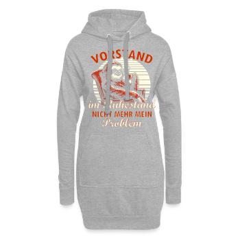 Vorstand Ruhestand - Hoodie-Kleid - Grau meliert - Vorne