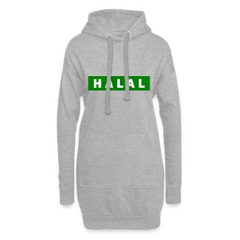 Halal - Hoodie-Kleid - Grau meliert - Vorne