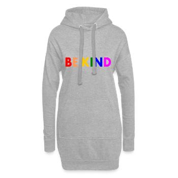 Be kind - Hoodie-Kleid - Grau meliert - Vorne