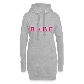Babe - Hoodie-Kleid - Grau meliert - Vorne